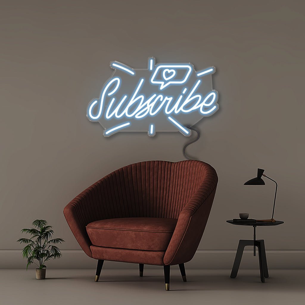 Subscribe - Neonific - LED Neon Signs - 50 CM - Light Blue