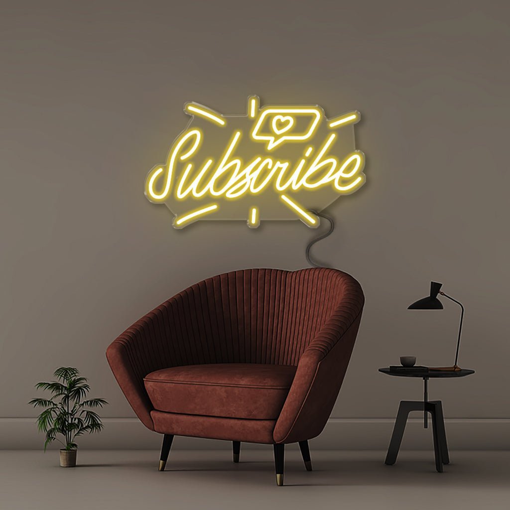 Subscribe - Neonific - LED Neon Signs - 50 CM - Yellow
