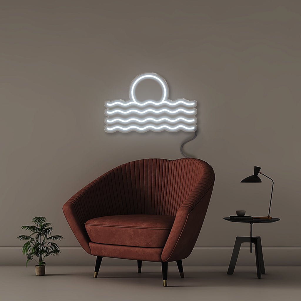 Sun & Waves - Neonific - LED Neon Signs - 50 CM - Cool White
