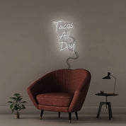 Tacos All Day - Neonific - LED Neon Signs - 60cm - White