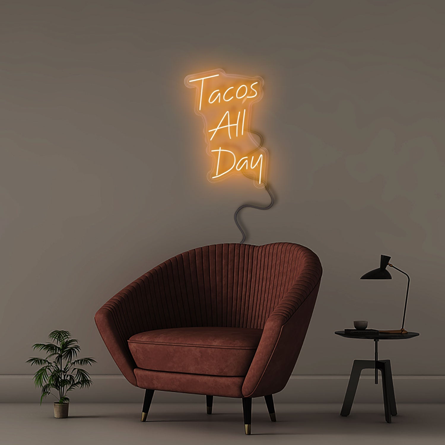 Tacos All Day - Neonific - LED Neon Signs - 60cm - White