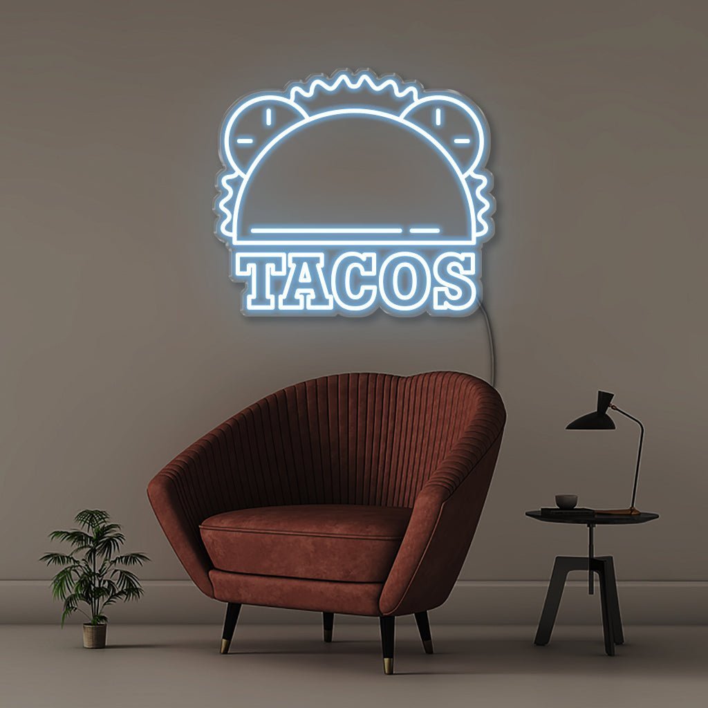 Tacos - Neonific - LED Neon Signs - 75 CM - Light Blue