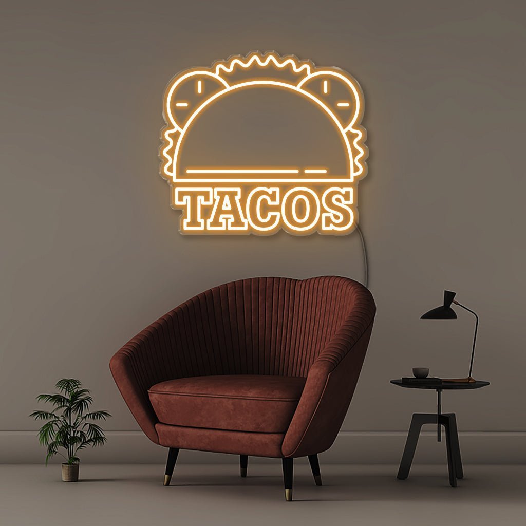 Tacos - Neonific - LED Neon Signs - 75 CM - Orange