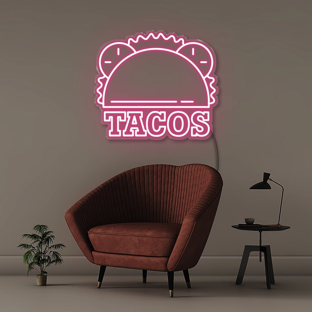 Tacos - Neonific - LED Neon Signs - 75 CM - Pink