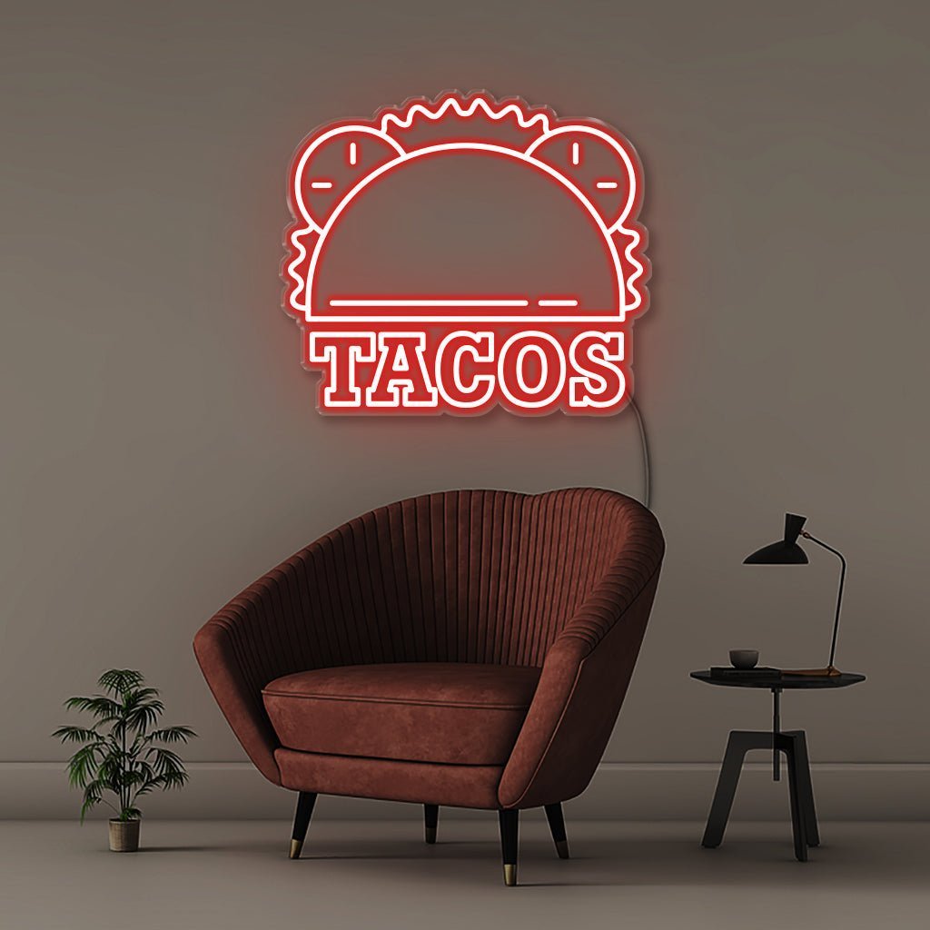 Tacos - Neonific - LED Neon Signs - 75 CM - Red