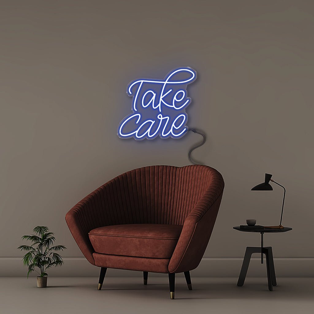 Take Care - Neonific - LED Neon Signs - 50 CM - Blue