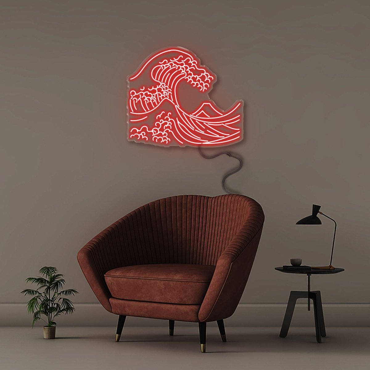 The Great Wave off Kanagawa - Neonific - LED Neon Signs - Red -