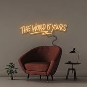 The world is yours - Neonific - LED Neon Signs - 75 CM - Orange