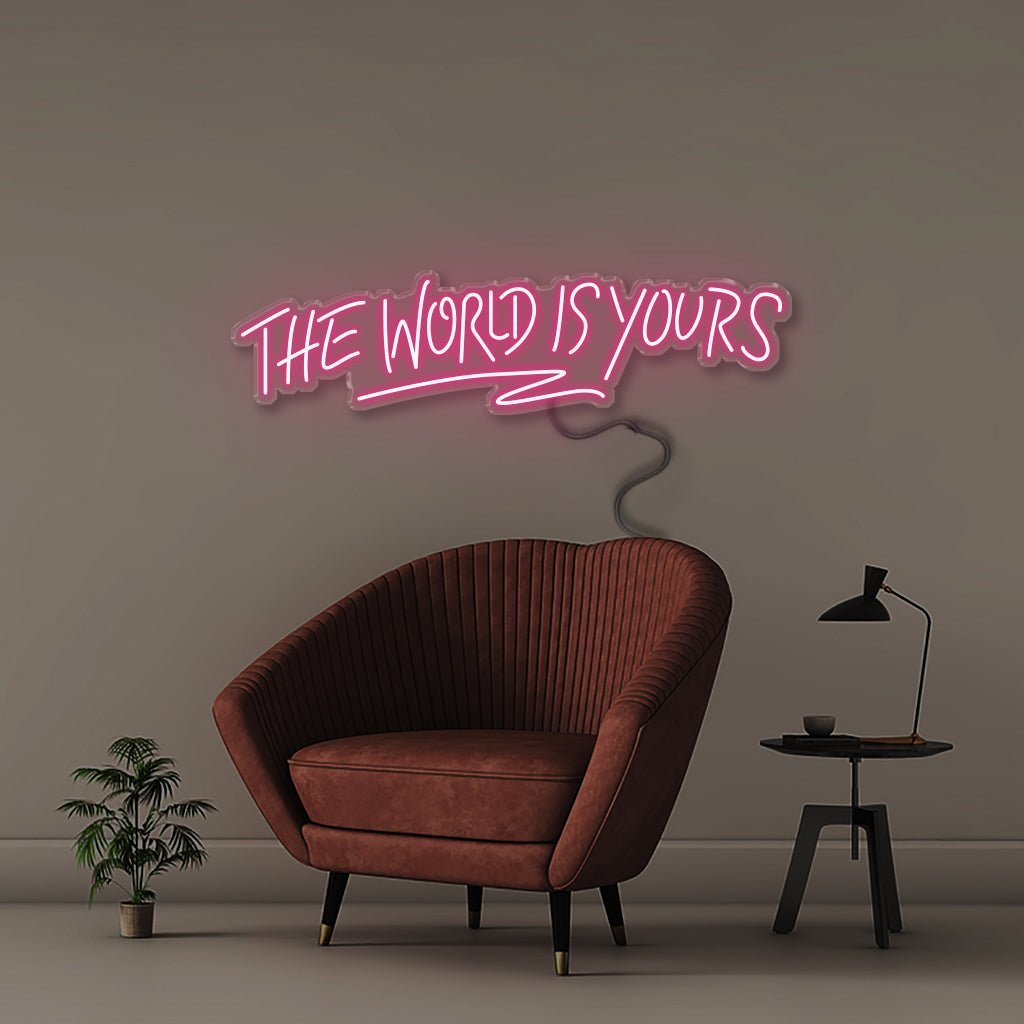 The world is yours - Neonific - LED Neon Signs - 75 CM - Pink