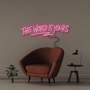 The world is yours - Neonific - LED Neon Signs - 75 CM - Pink