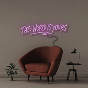 The world is yours - Neonific - LED Neon Signs - 75 CM - Purple