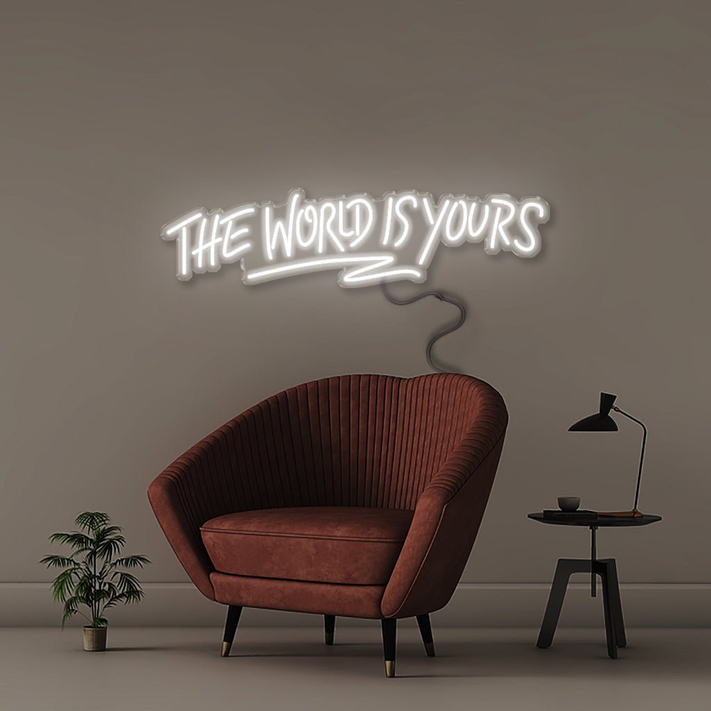 The world is yours - Neonific - LED Neon Signs - 75 CM - White