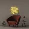 Tic Tac Toe - Neonific - LED Neon Signs - 50 CM - Yellow