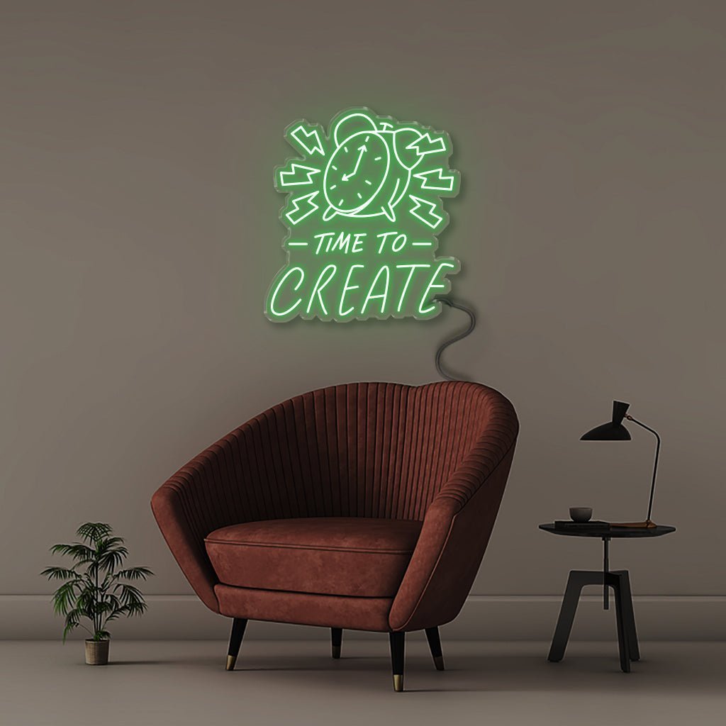 Time to Create - Neonific - LED Neon Signs - 100 CM - Green