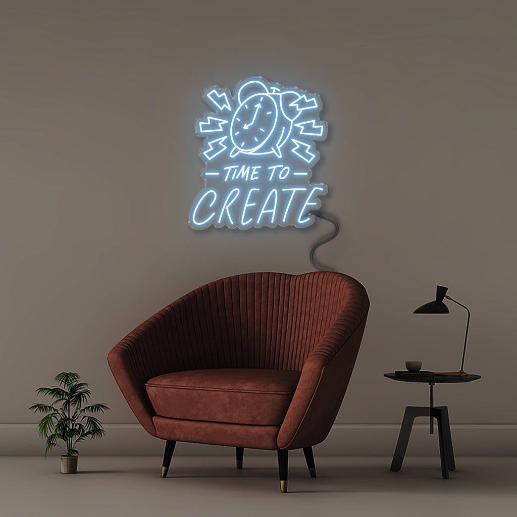 Time to Create - Neonific - LED Neon Signs - 100 CM - Light Blue
