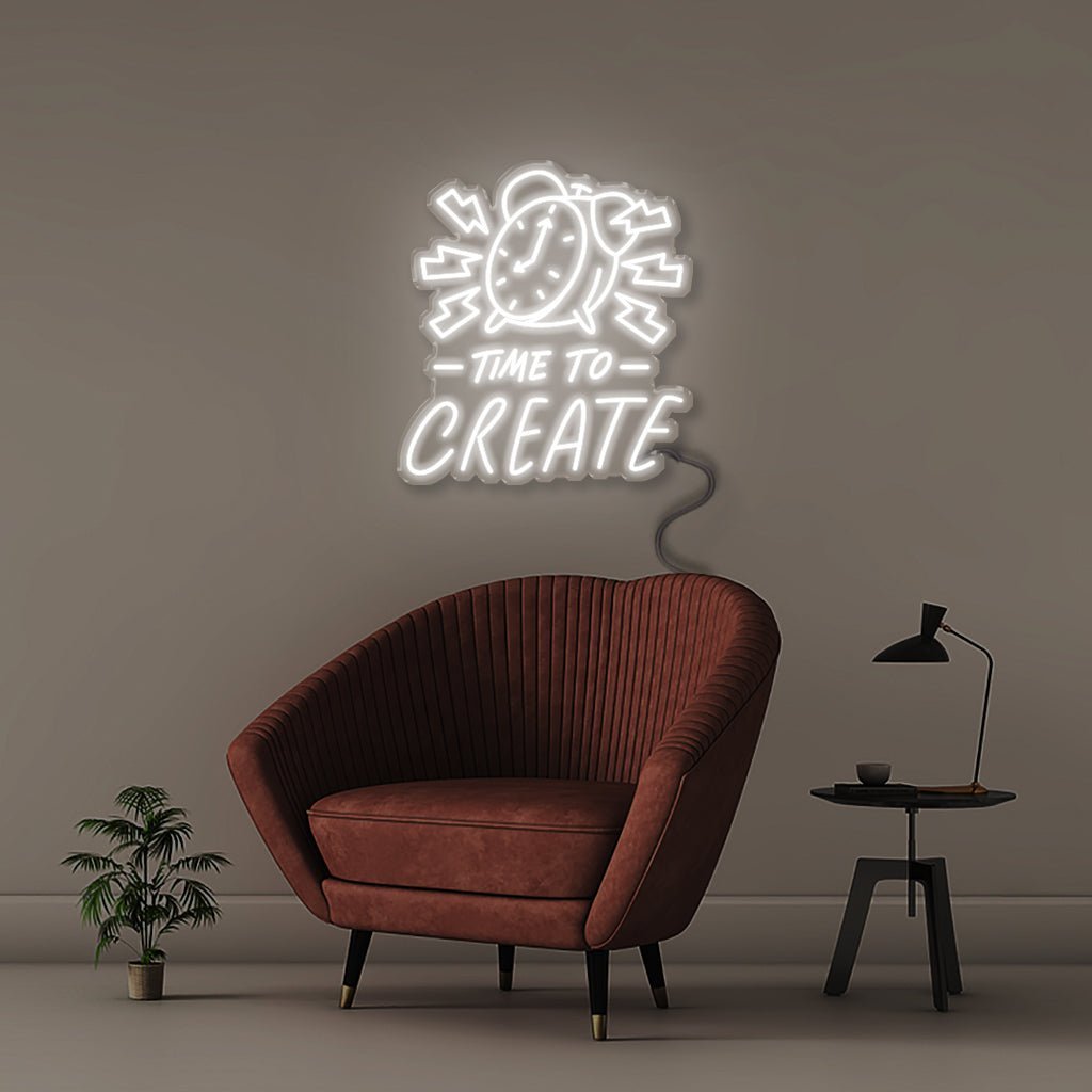 Time to Create - Neonific - LED Neon Signs - 100 CM - White