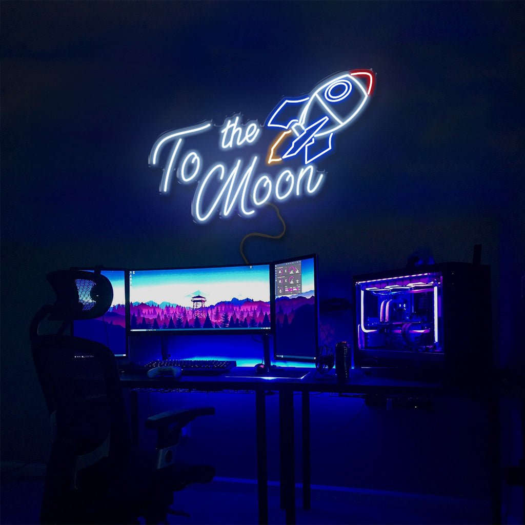 To The Moon - Neonific - LED Neon Signs - 95cm -