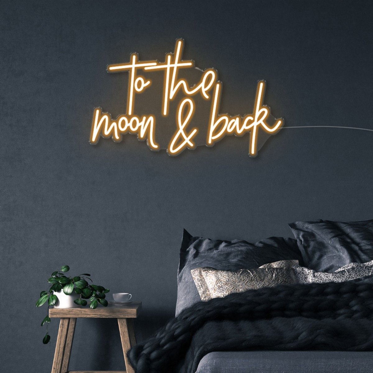To the moon and back - Neonific - LED Neon Signs - 50 CM - Orange