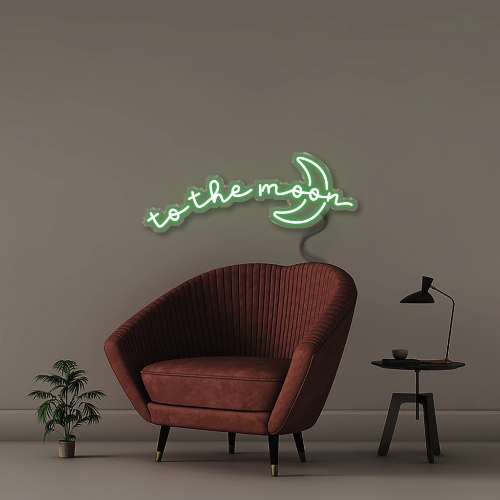 To the moon - Neonific - LED Neon Signs - 50 CM - Green