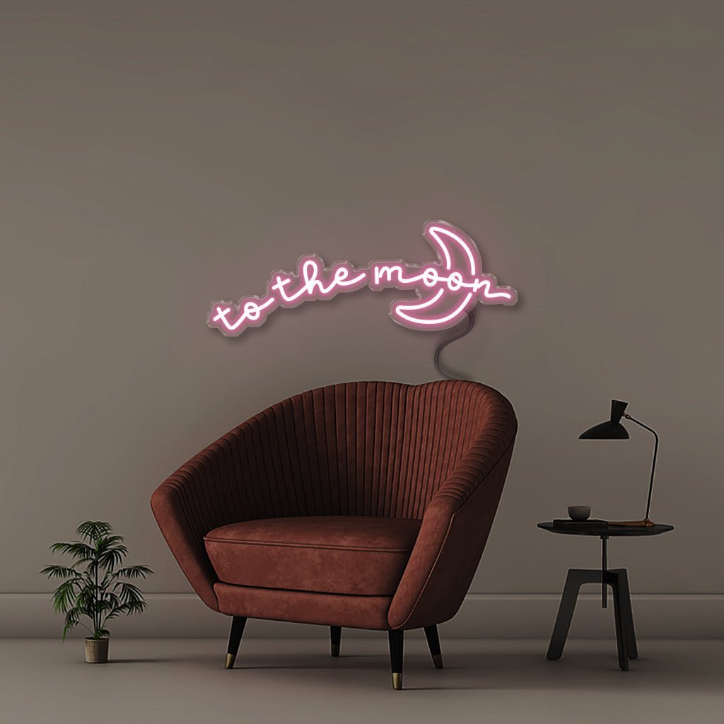 To the moon - Neonific - LED Neon Signs - 50 CM - Light Pink