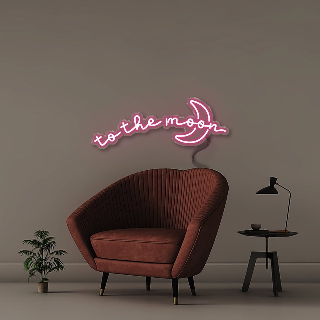To the moon - Neonific - LED Neon Signs - 50 CM - Pink