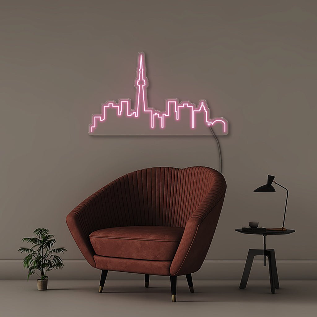 Toronto Cityscape - Neonific - LED Neon Signs - 100 CM - Light Pink