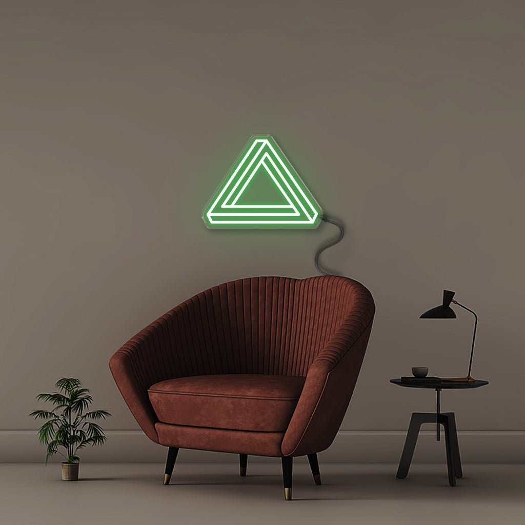 Triangular - Neonific - LED Neon Signs - 50 CM - Green