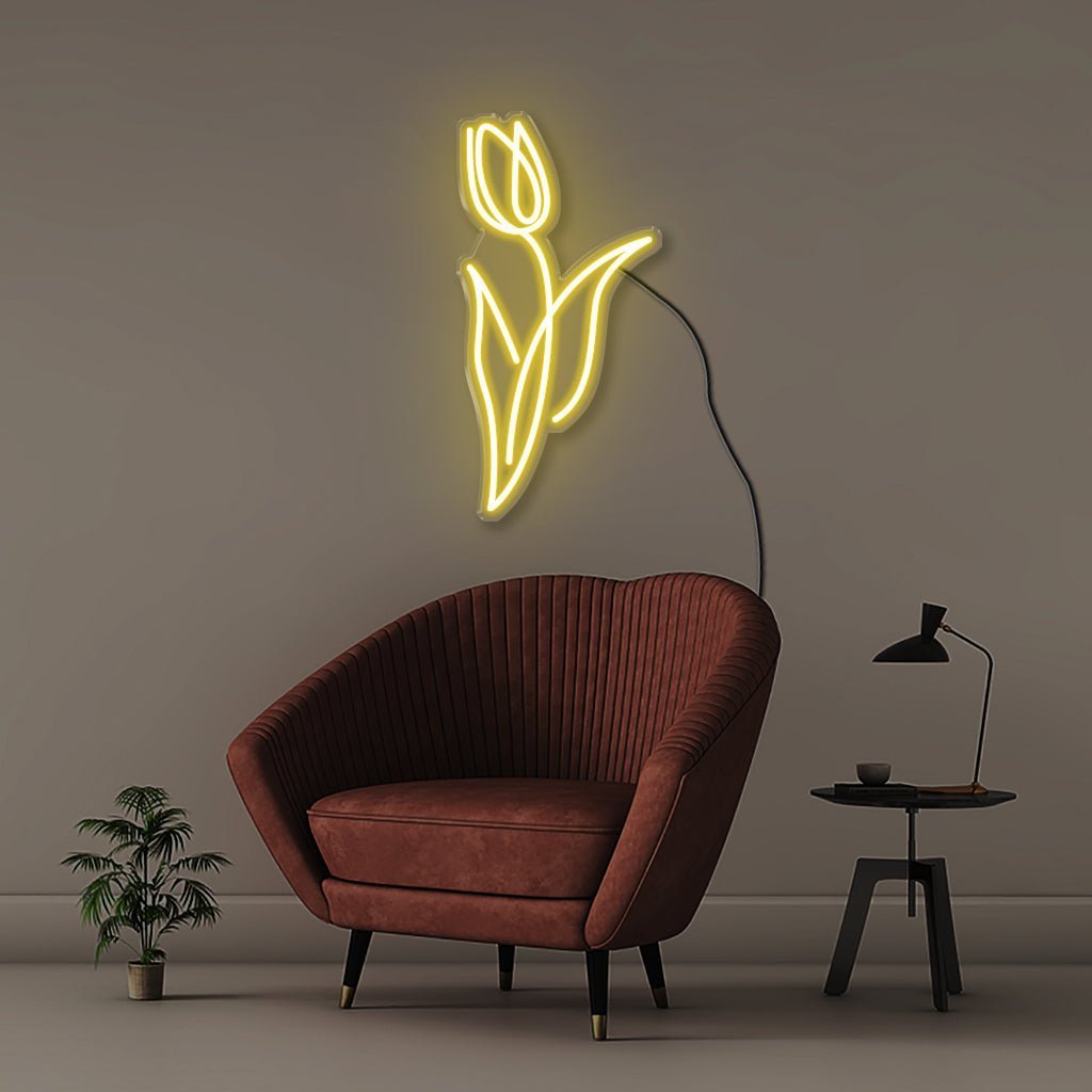 Tulips - Neonific - LED Neon Signs - 100 CM - Yellow