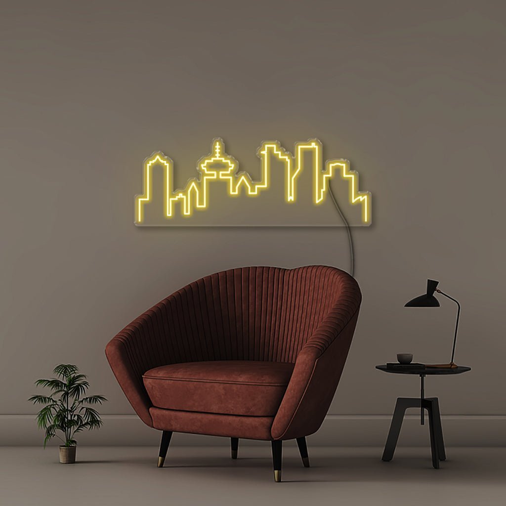Vancouver Cityscape - Neonific - LED Neon Signs - 100 CM - Yellow