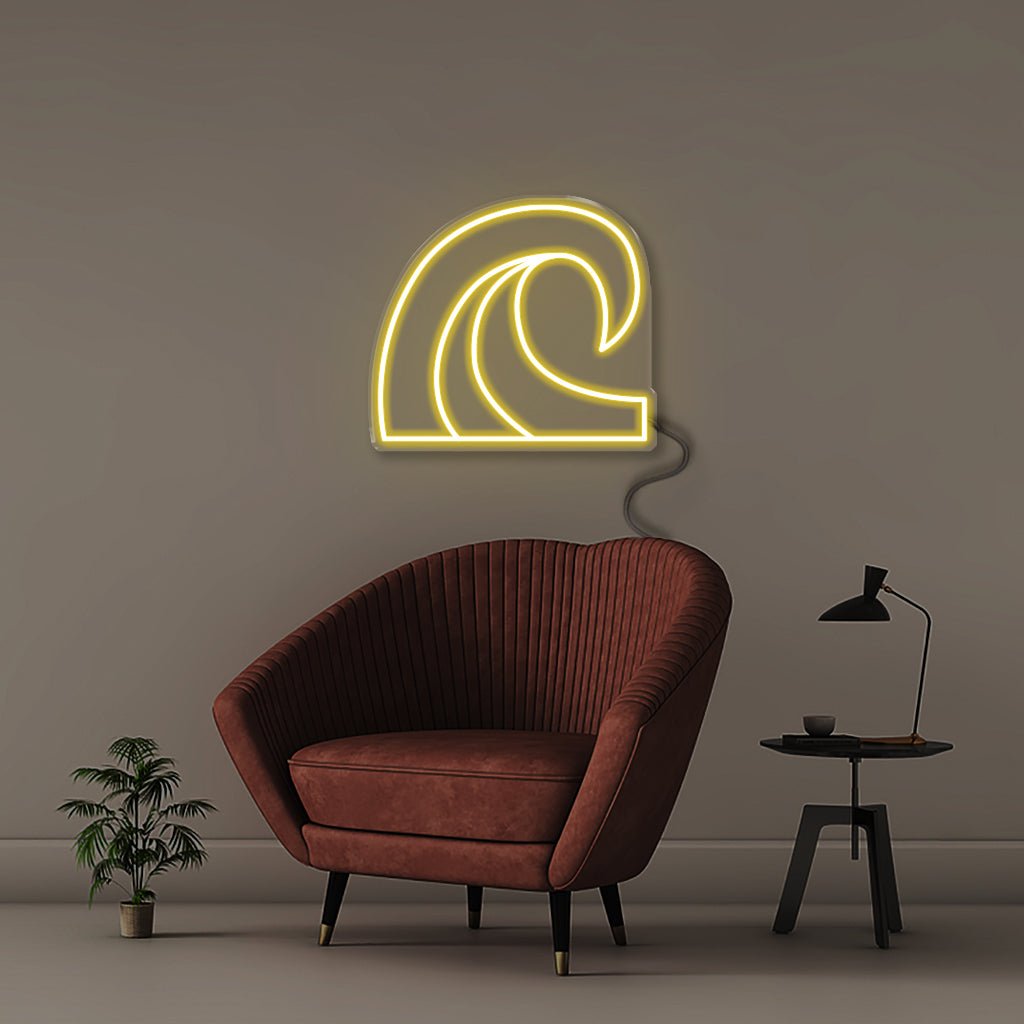 Wave - Neonific - LED Neon Signs - 50 CM - Yellow