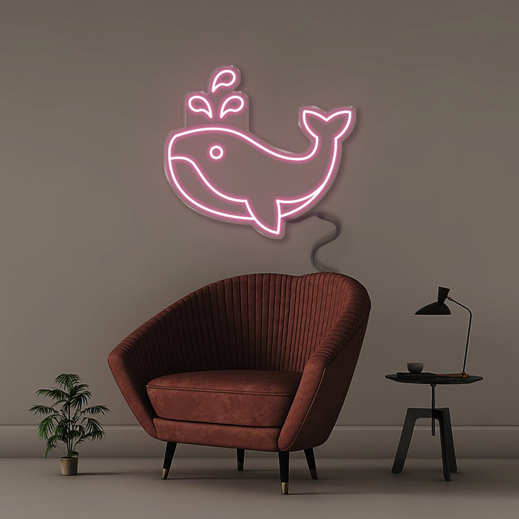 Whale - Neonific - LED Neon Signs - 50 CM - Light Pink