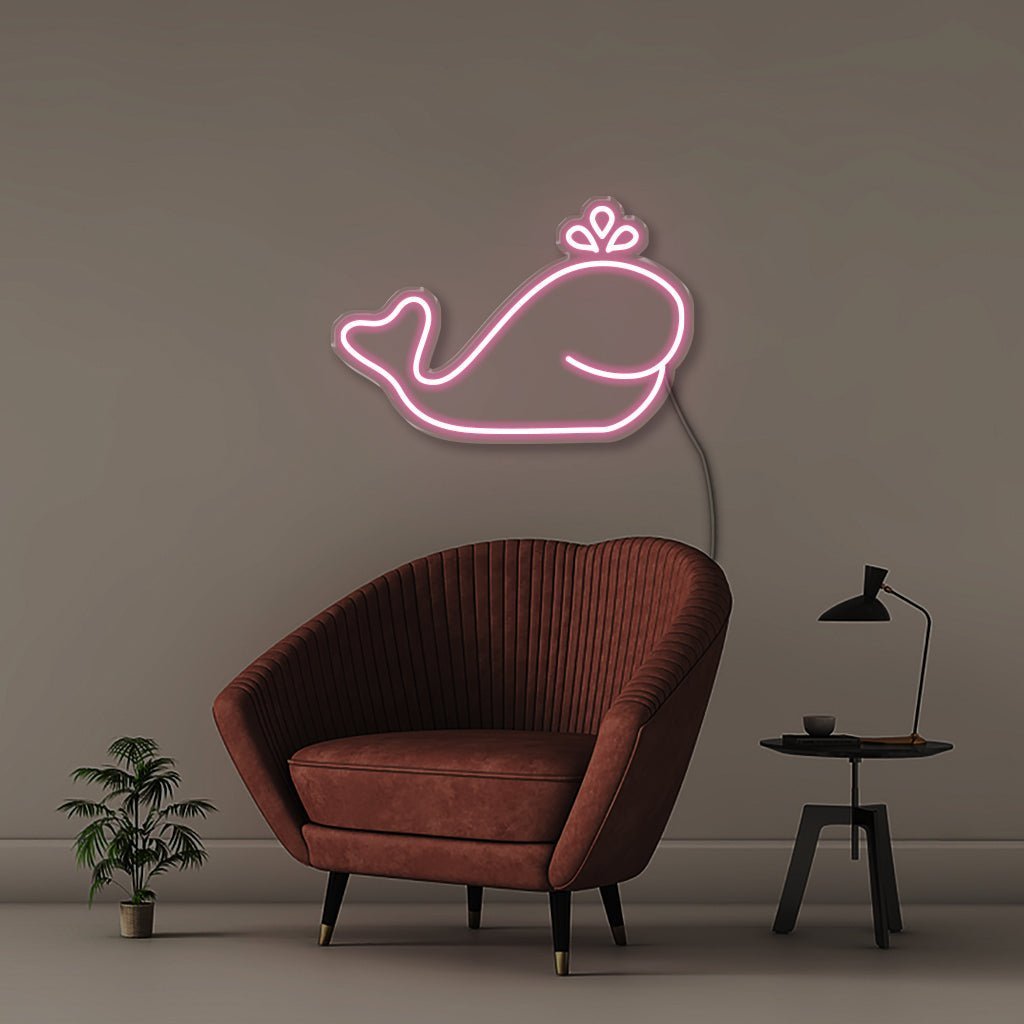 Whale - Neonific - LED Neon Signs - 50 CM - Light Pink
