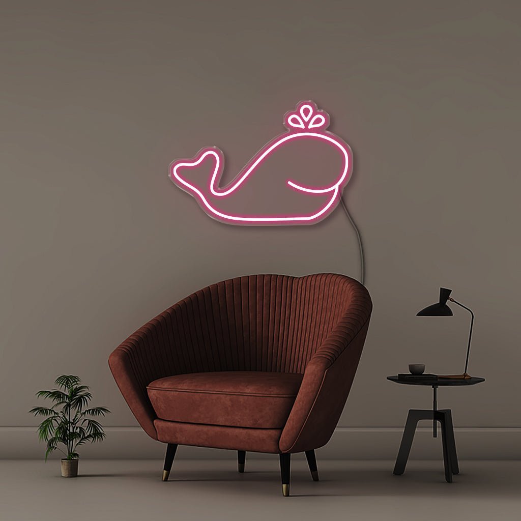 Whale - Neonific - LED Neon Signs - 50 CM - Pink