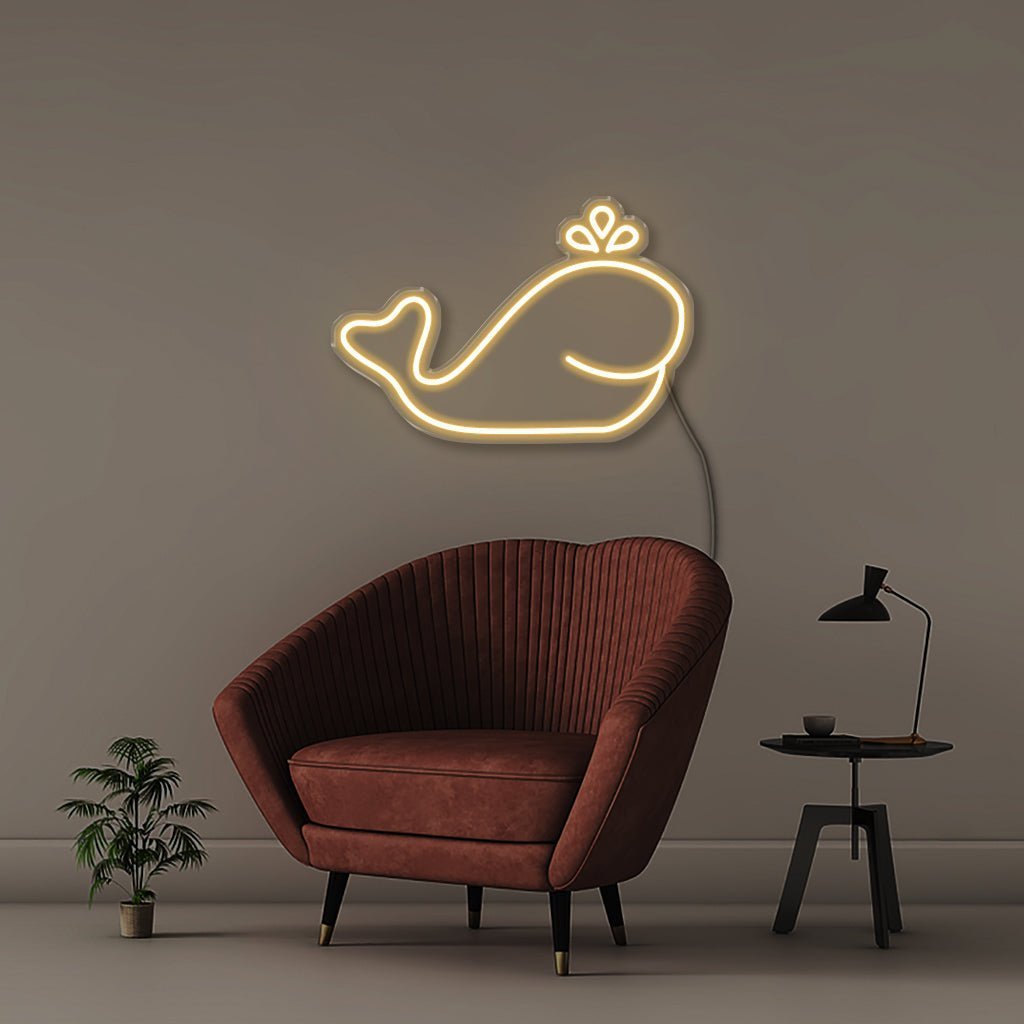 Whale - Neonific - LED Neon Signs - 50 CM - Warm White