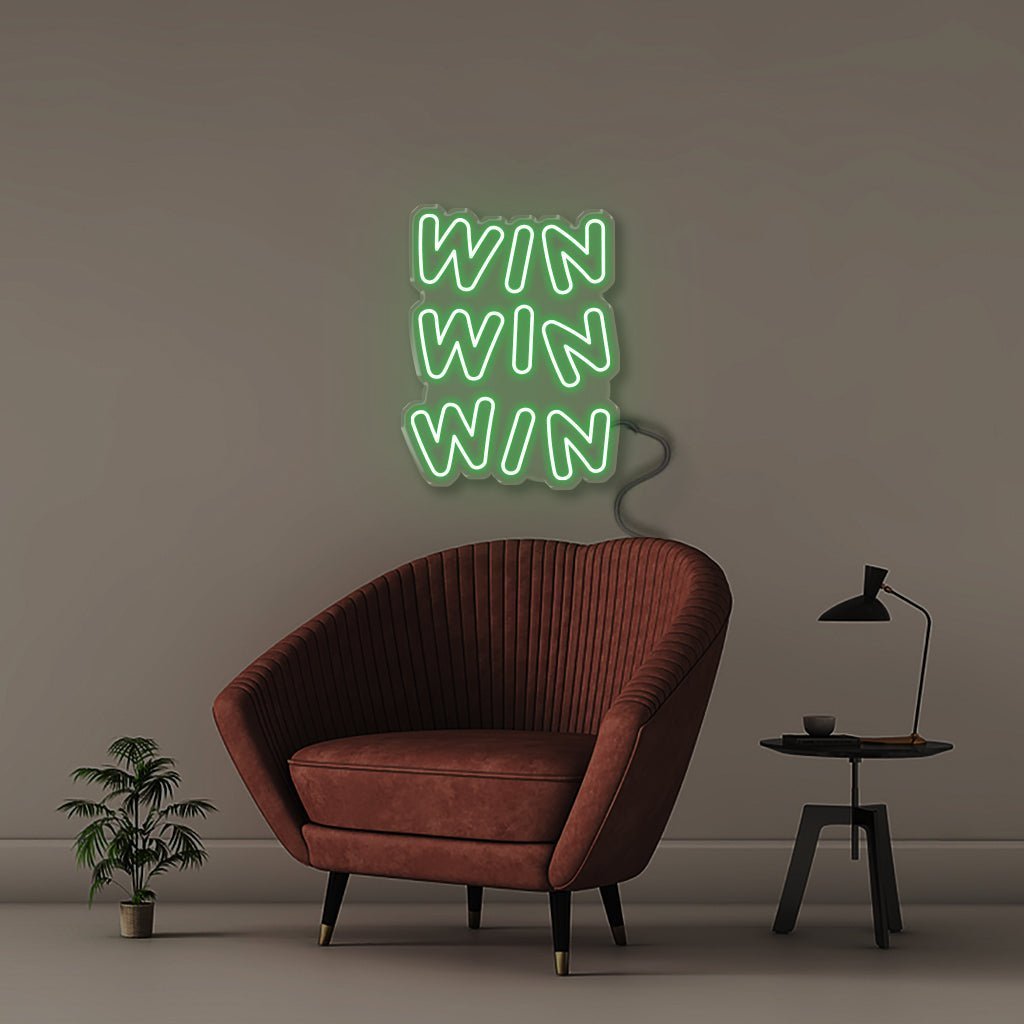 Win Win Win - Neonific - LED Neon Signs - 50 CM - Green