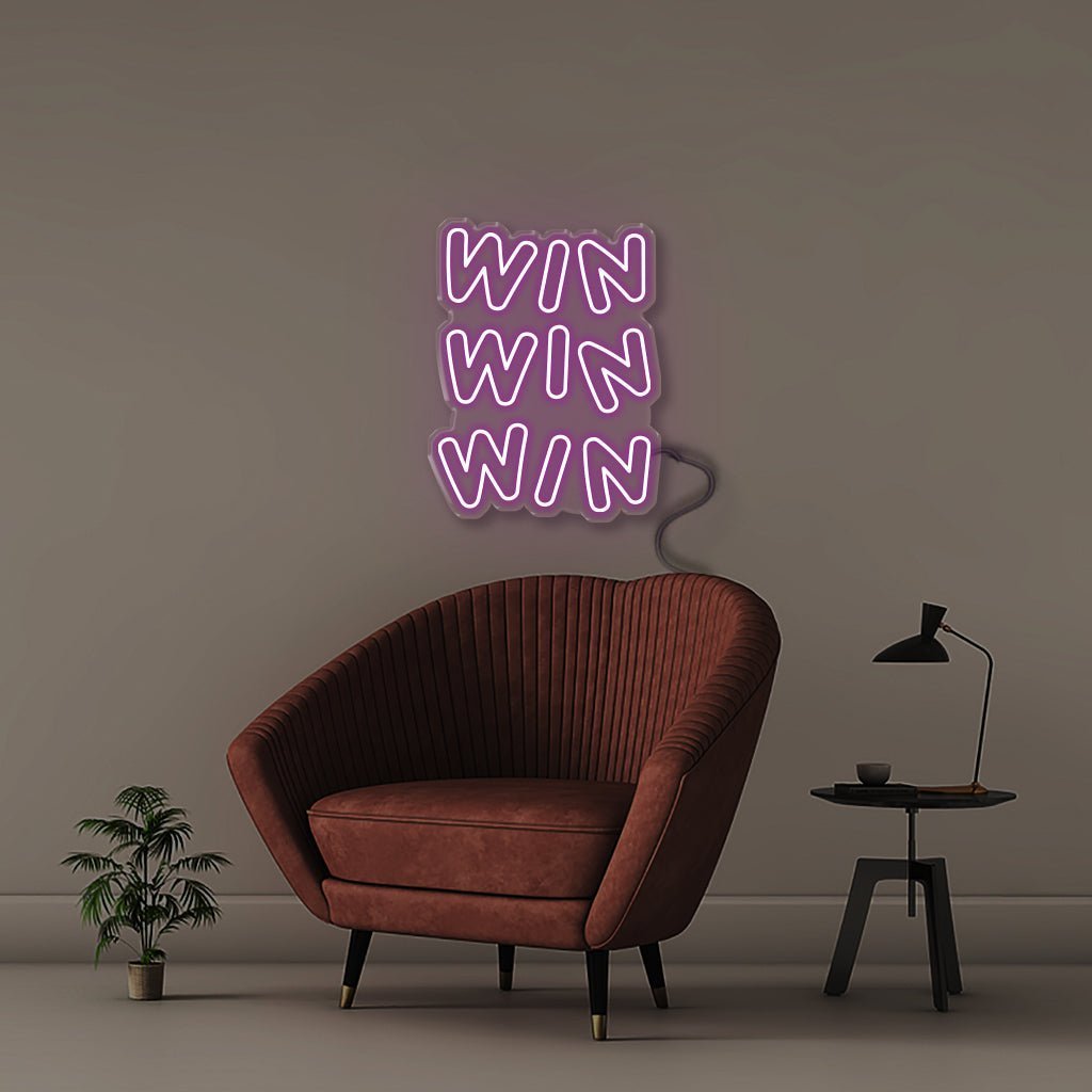 Win Win Win - Neonific - LED Neon Signs - 50 CM - Purple