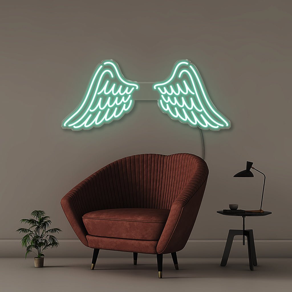 Wings - Neonific - LED Neon Signs - 50 CM - Sea Foam