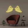 Wings - Neonific - LED Neon Signs - 50 CM - Yellow