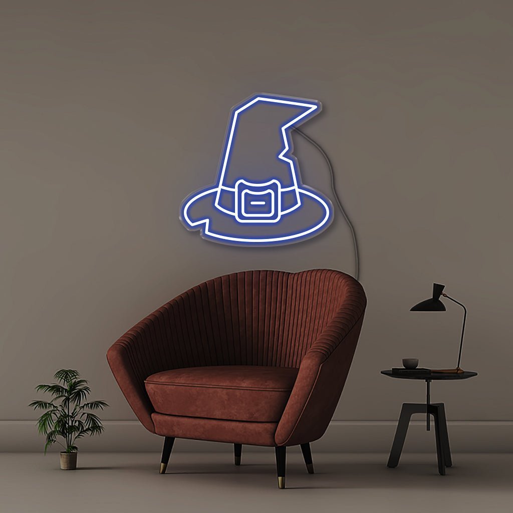 Wizard Hat - Neonific - LED Neon Signs - 50 CM - Blue