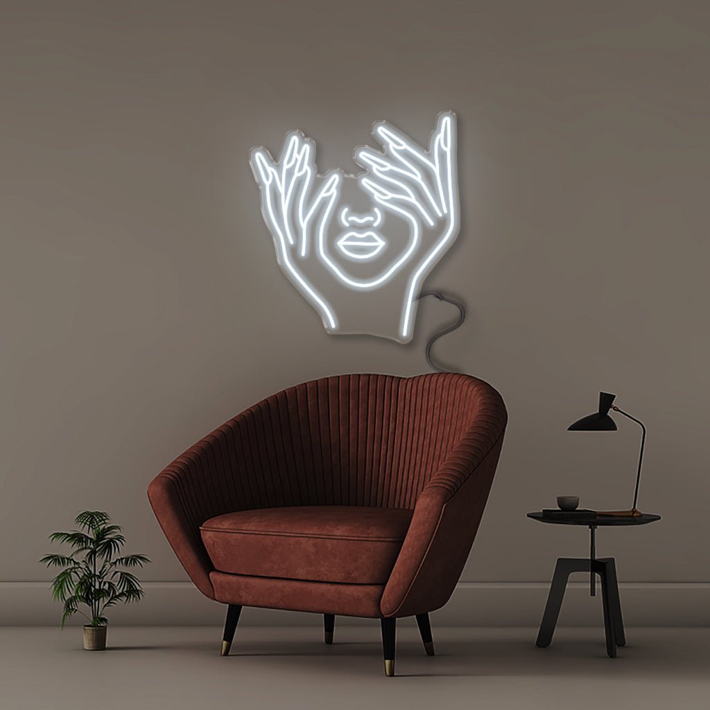 Woman Face - Neonific - LED Neon Signs - 50 CM - Cool White