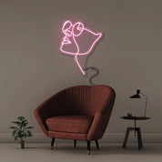 Woman Face - Neonific - LED Neon Signs - 50 CM - Light Pink