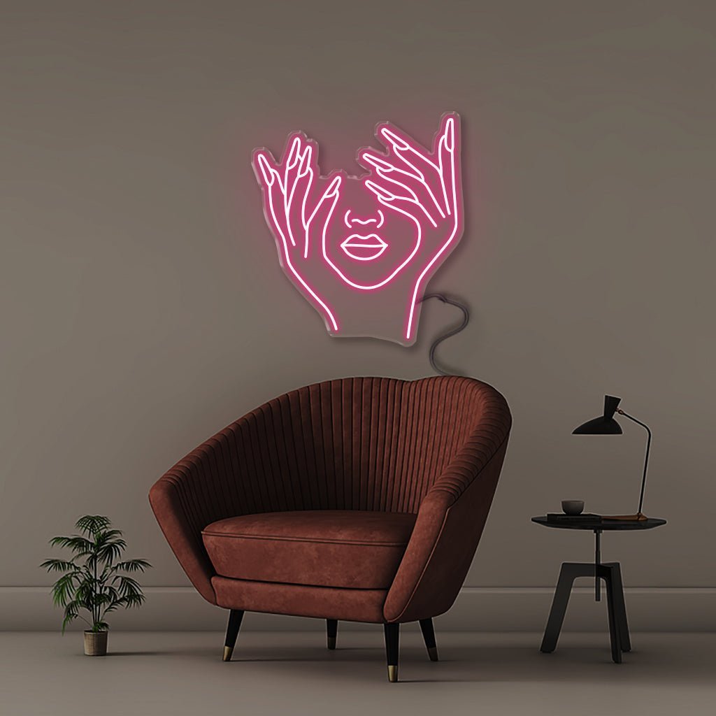 Woman Face - Neonific - LED Neon Signs - 50 CM - Pink