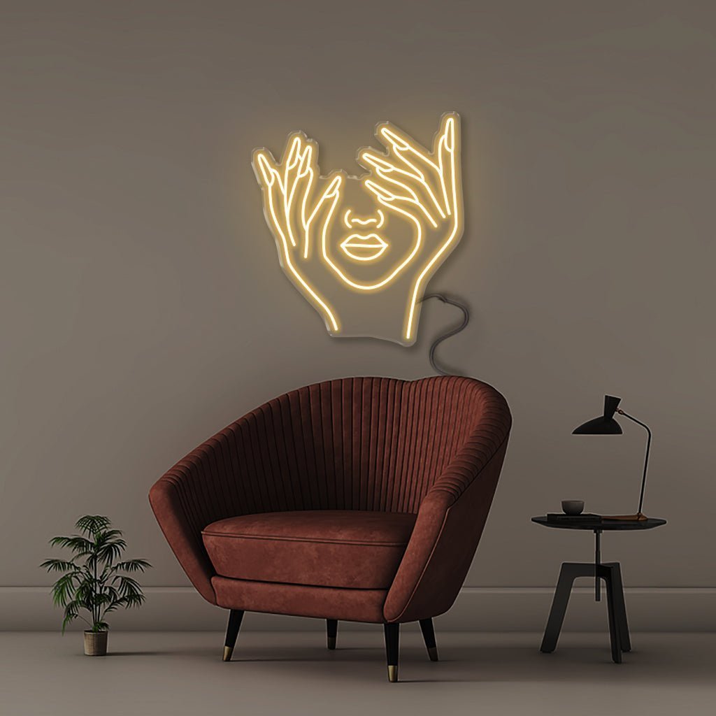 Woman Face - Neonific - LED Neon Signs - 50 CM - Warm White
