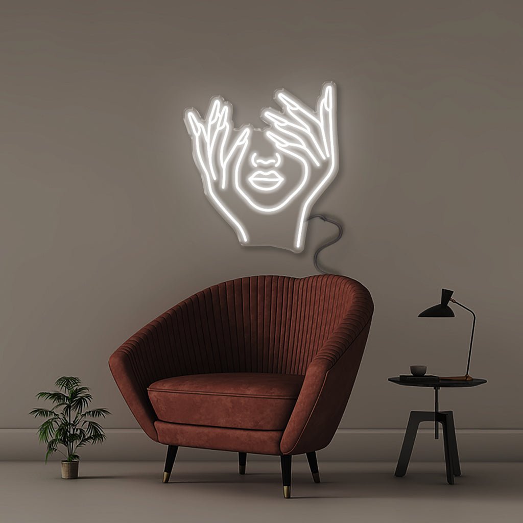 Woman Face - Neonific - LED Neon Signs - 50 CM - White