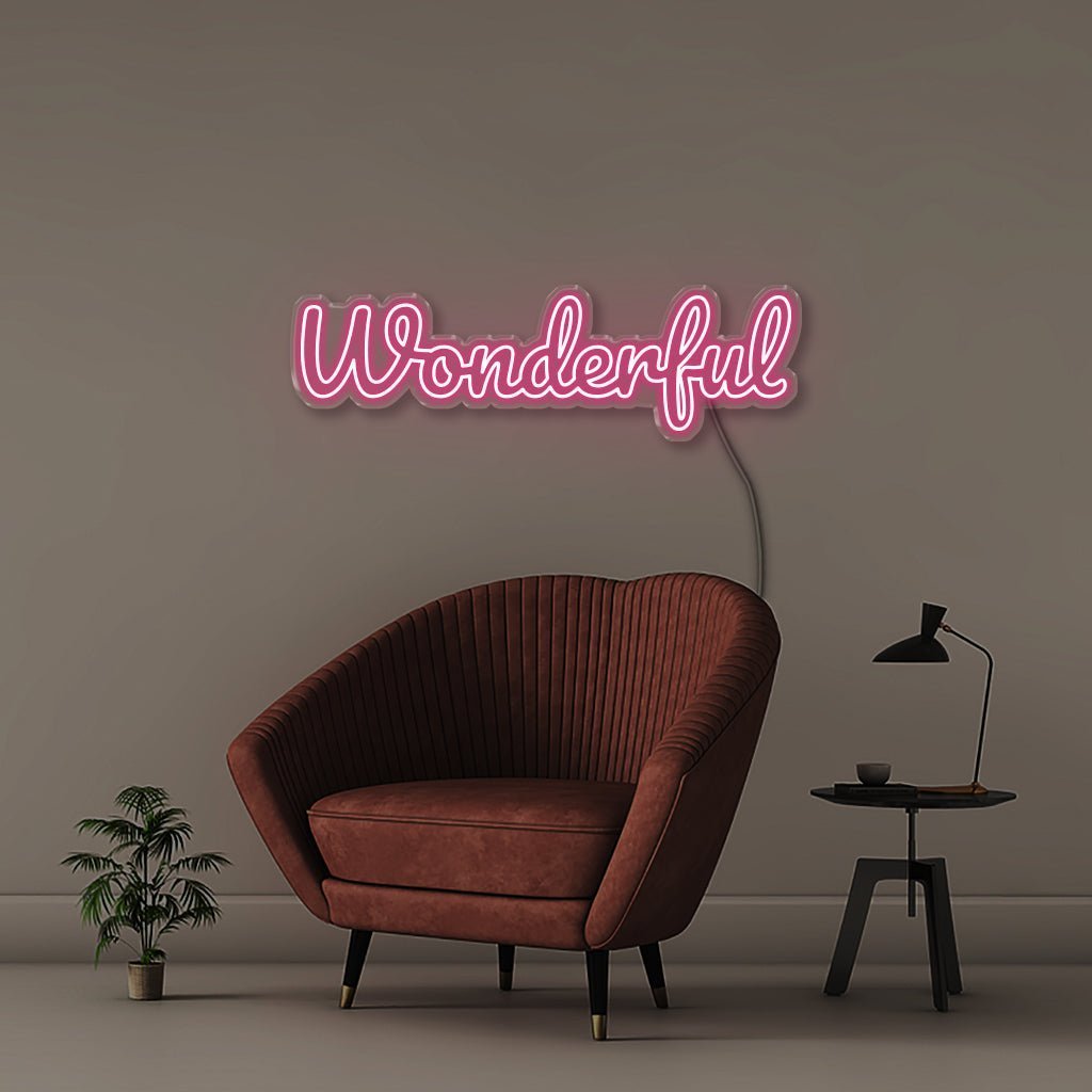 Wonderful - Neonific - LED Neon Signs - 100 CM - Pink