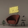 Word Hard Play Hard - Neonific - LED Neon Signs - 75 CM - Yellow