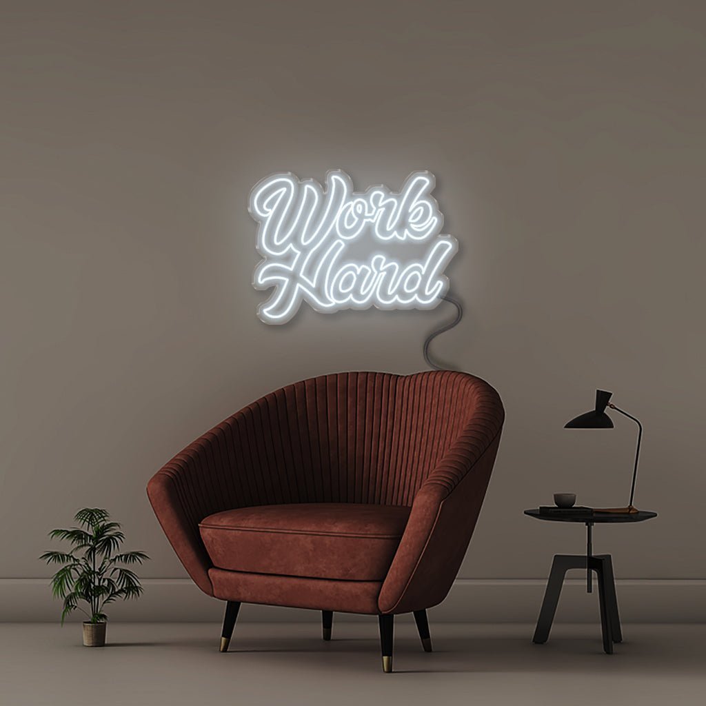 Work Hard - Neonific - LED Neon Signs - 50 CM - Cool White