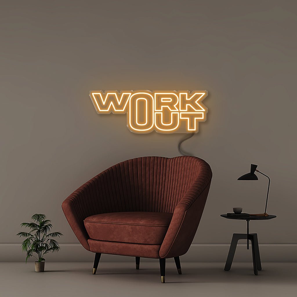 Work Out - Neonific - LED Neon Signs - 50 CM - Orange