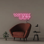 Work Out - Neonific - LED Neon Signs - 50 CM - Pink