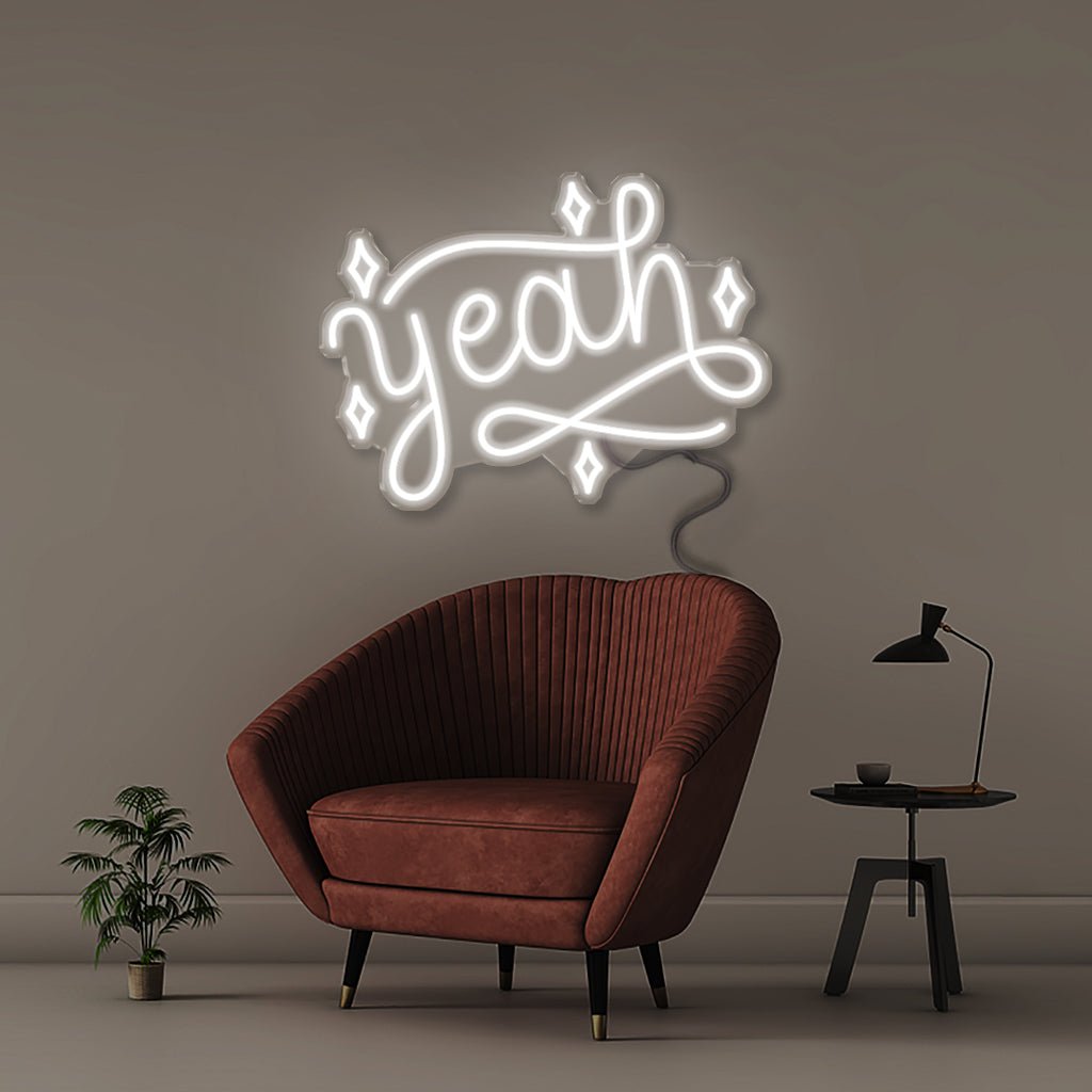 Yeah - Neonific - LED Neon Signs - 50 CM - White